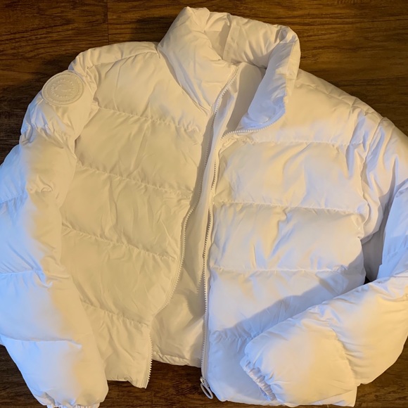 fabletics white puffer jacket